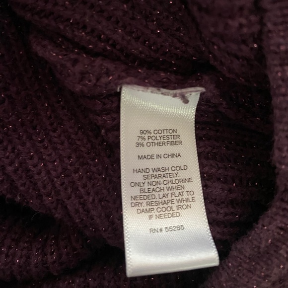 Express | V-neck sweater 3/4 sleeve | Metallic sparkles | Size XS - Picture 4 of 4